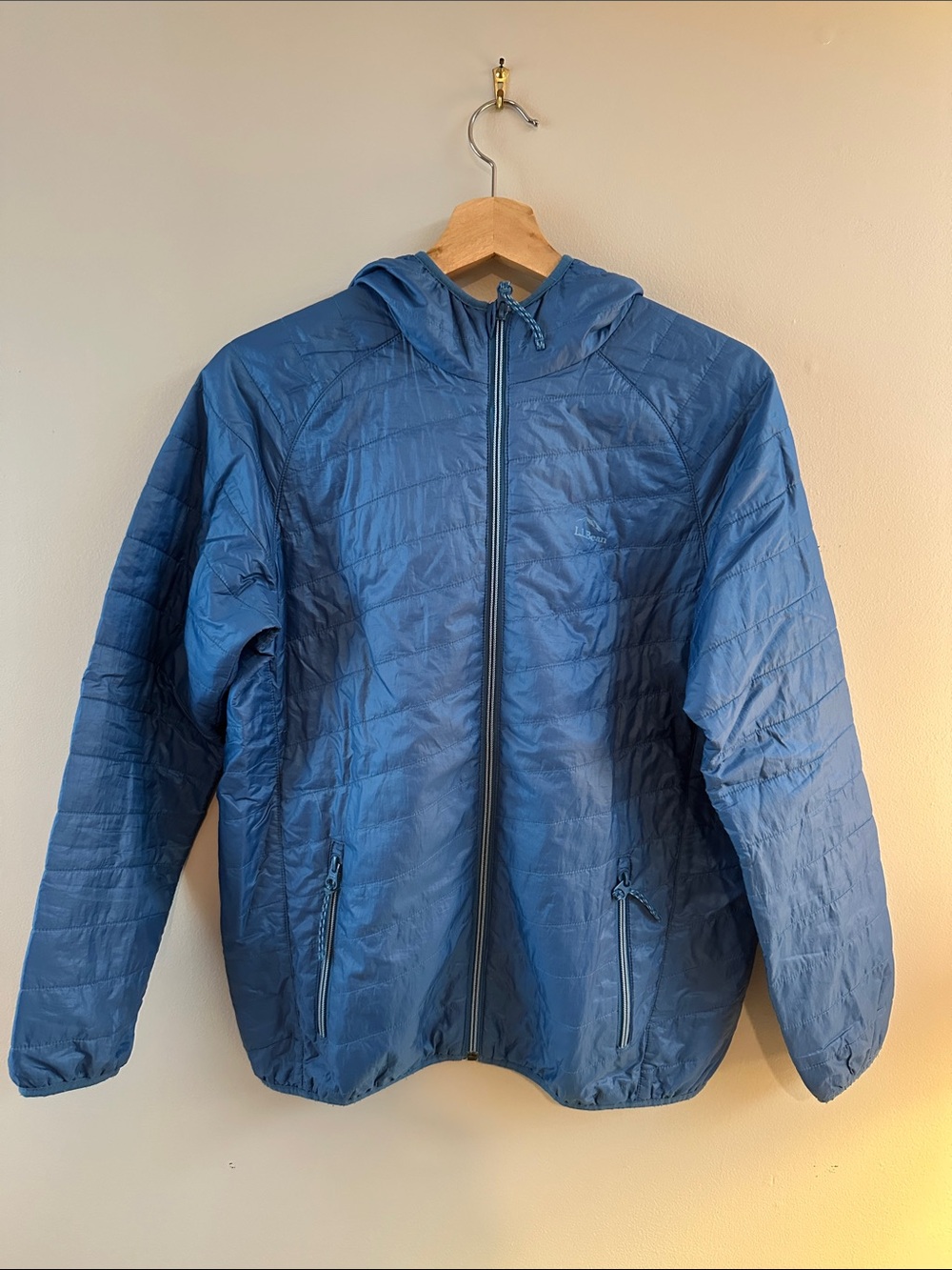 L.L. Bean Blue Quilted Hooded Puffer Jacket - Kids